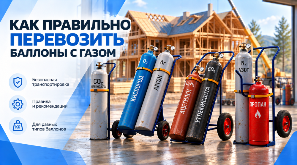 Как правильно перевозить баллоны с газом